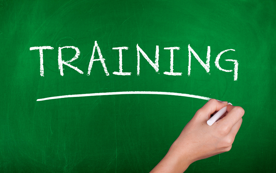 Hand writing Training on a chalkboard